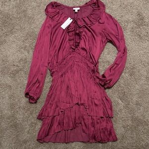Current Air Fuchsia Pleated Dress